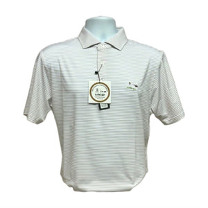 Al Dixon Private Label Polo- Khaki & White Pin Stripe