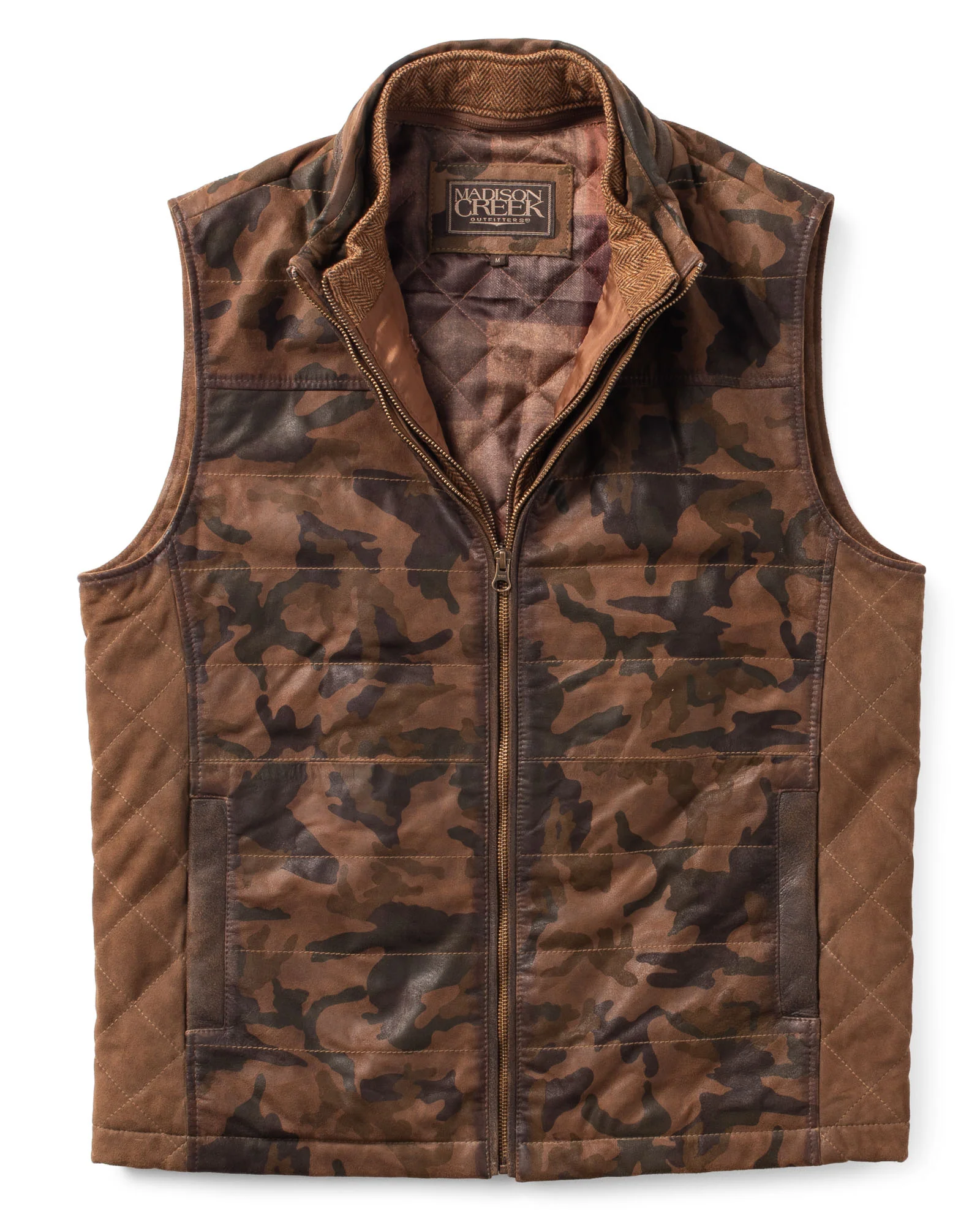 Madison Creek - Ranger Waxed Goat Suede Leather Camo Vest