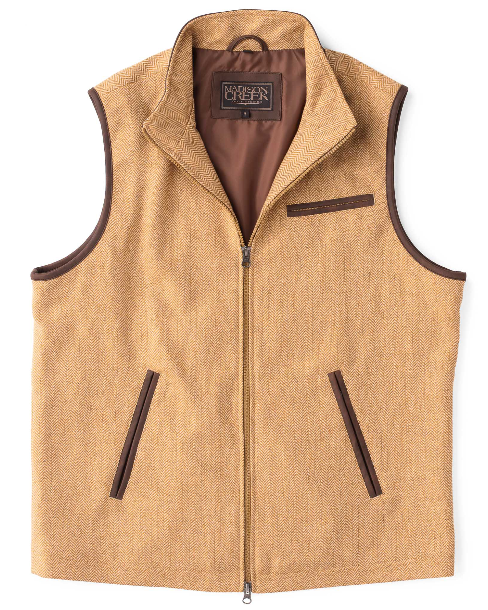 Mckinney Wool Blend Vest - Wheat Herringbone