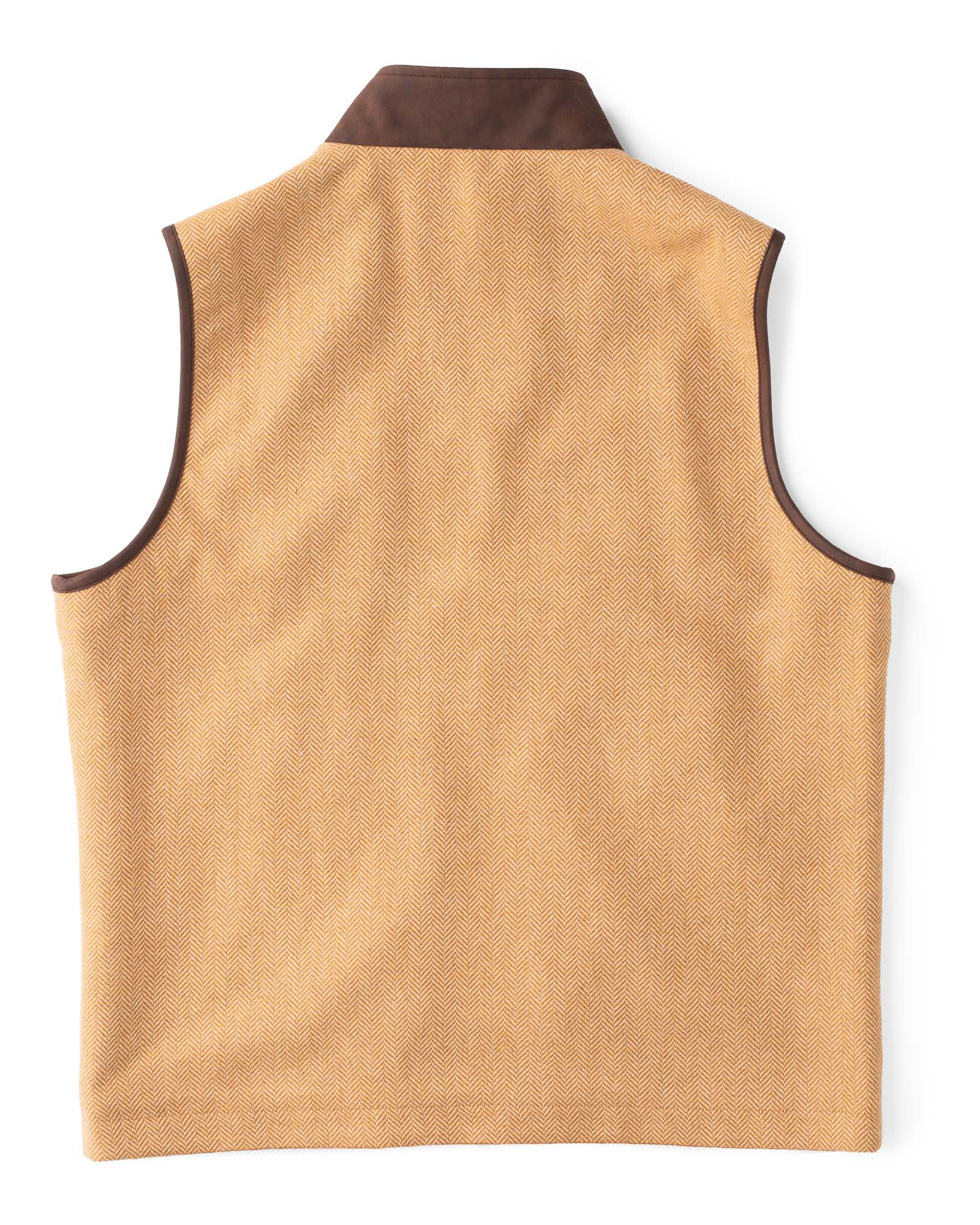 Mckinney Wool Blend Vest - Wheat Herringbone