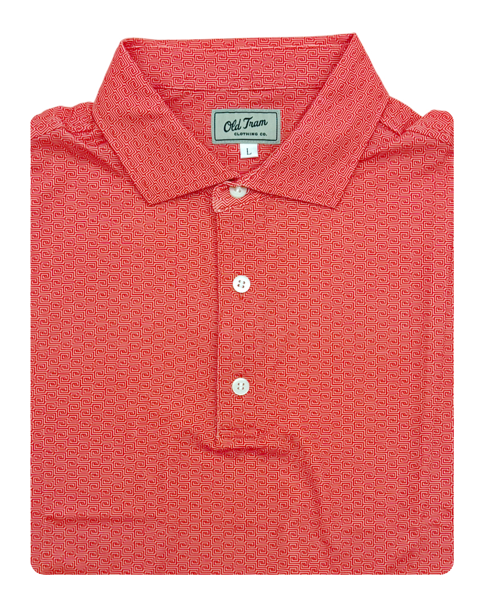 Old Tram Performance Polo - Orange Snail Tracks