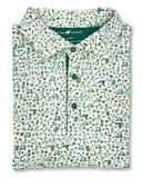 Private Label Performance Polo-White/Green/Gold