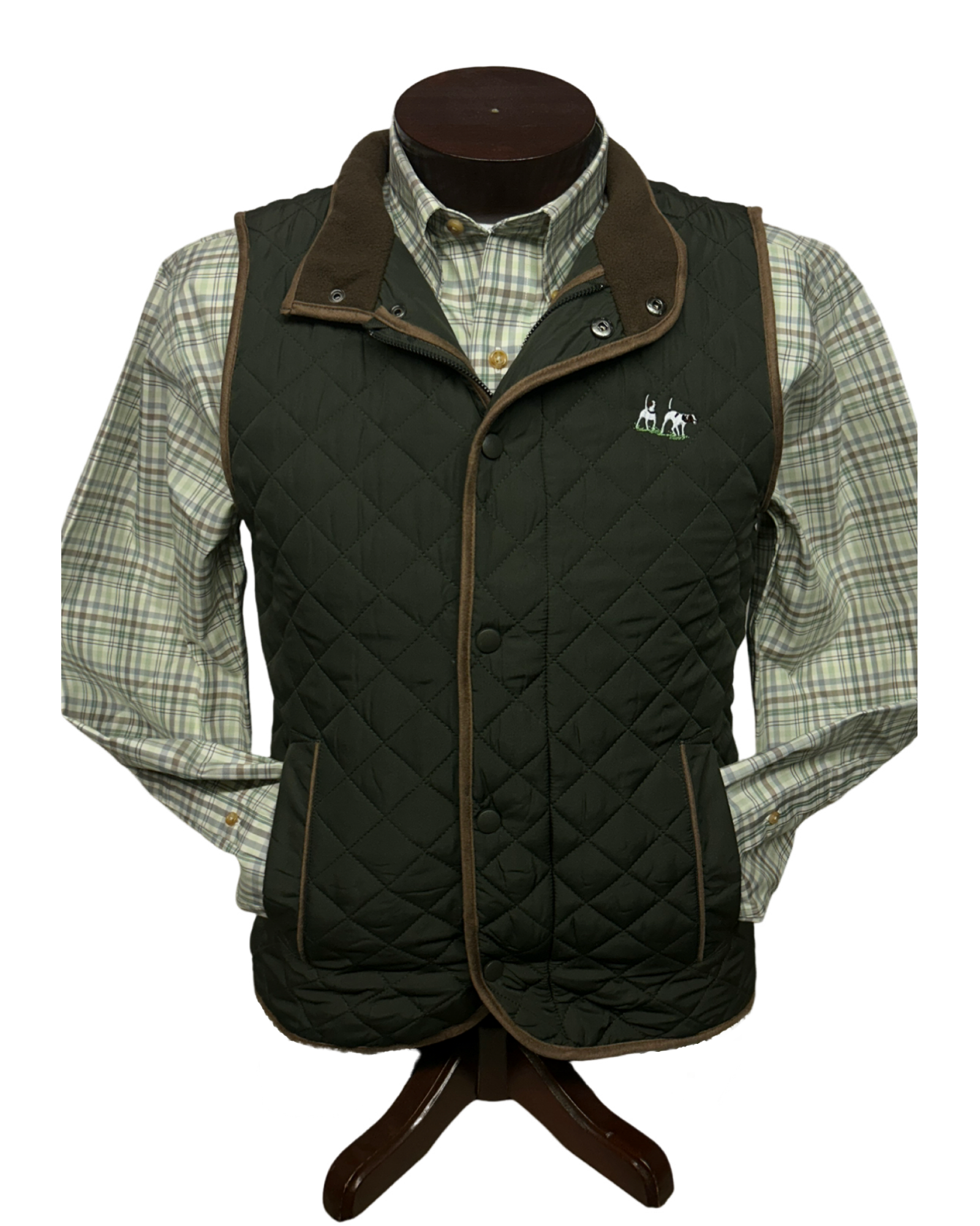 Private Label - Quilted Country Vest- Olive