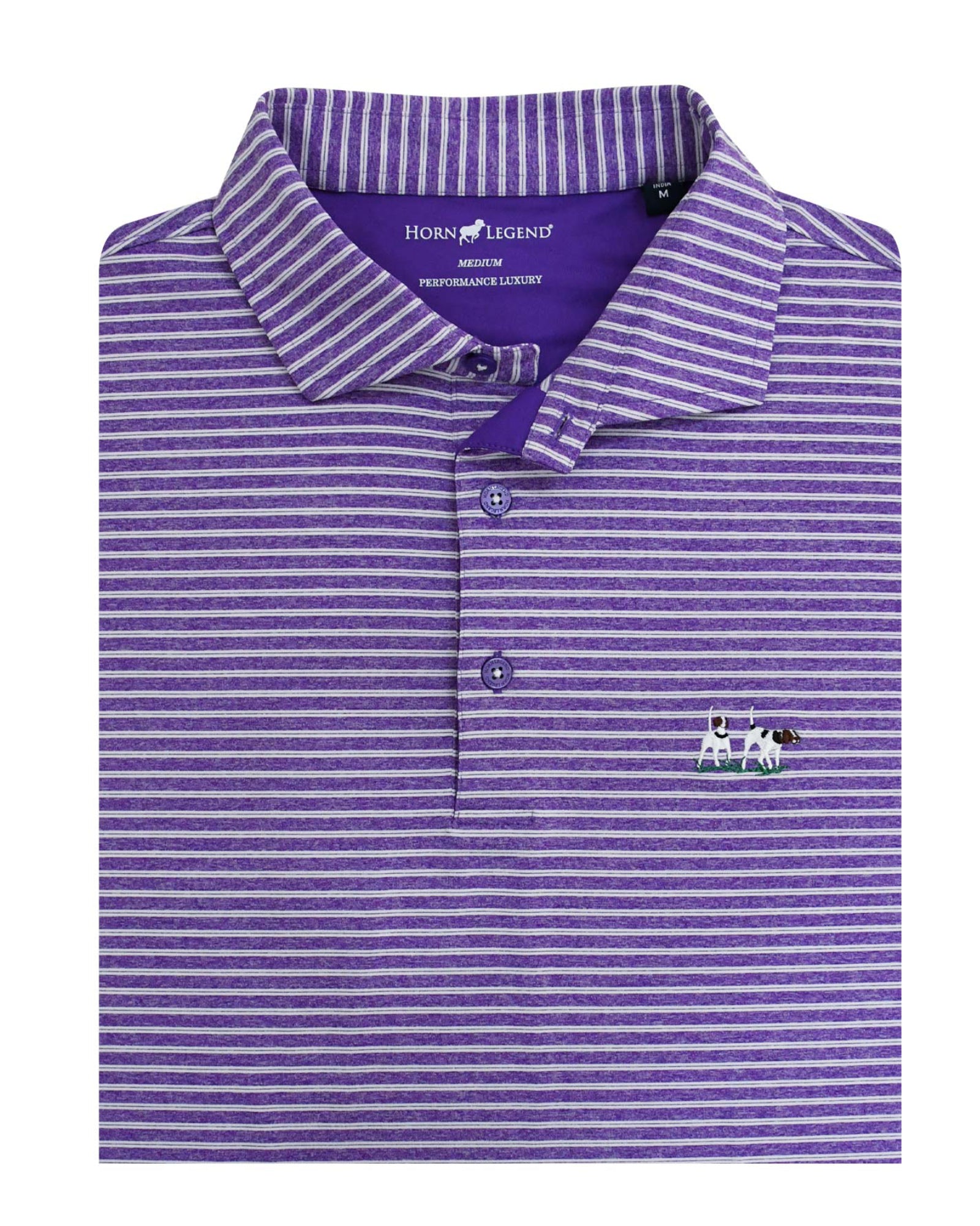 Private Label Performance Polo - Purple/White