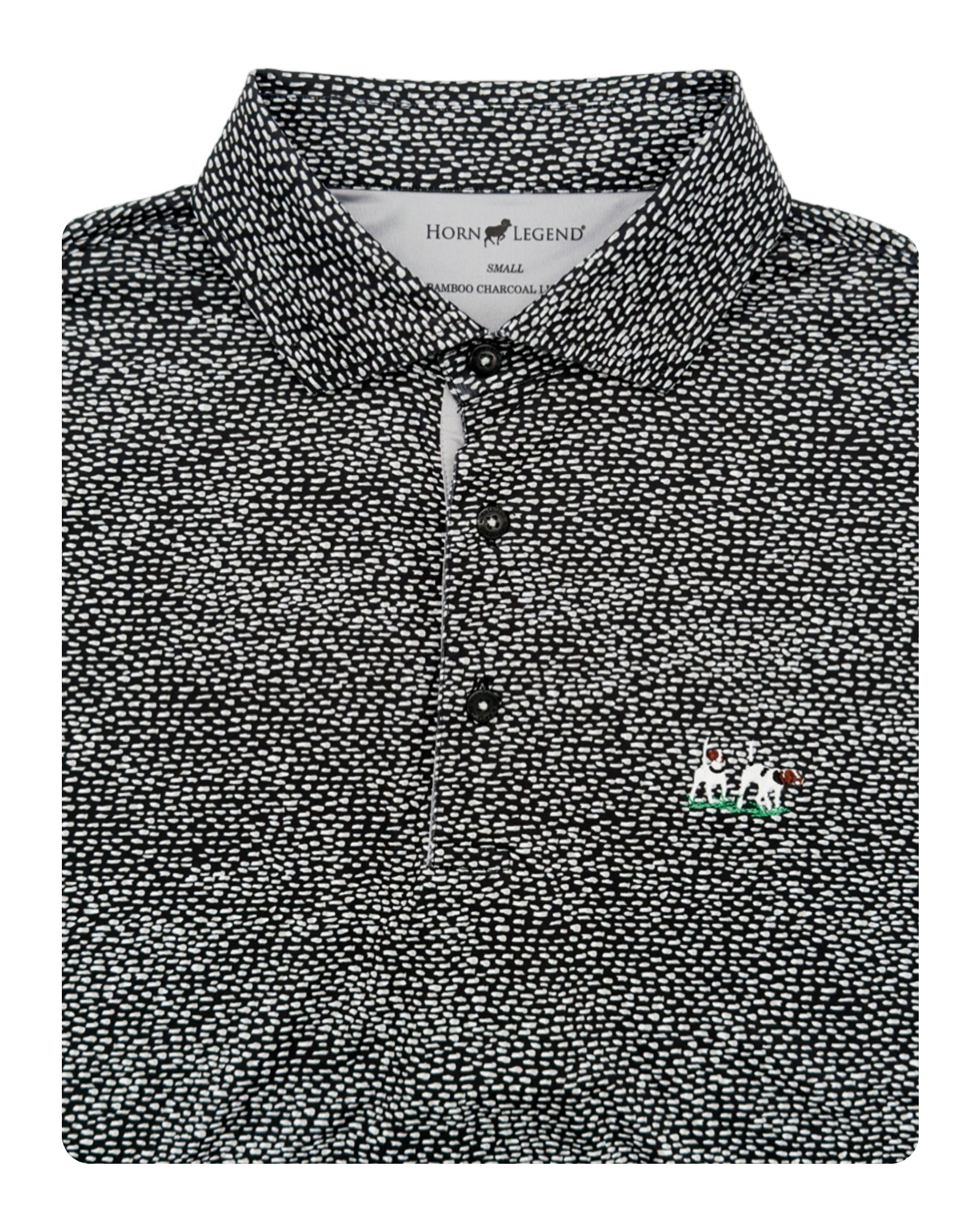 Private Label Performance Polo- Black/Grey/White
