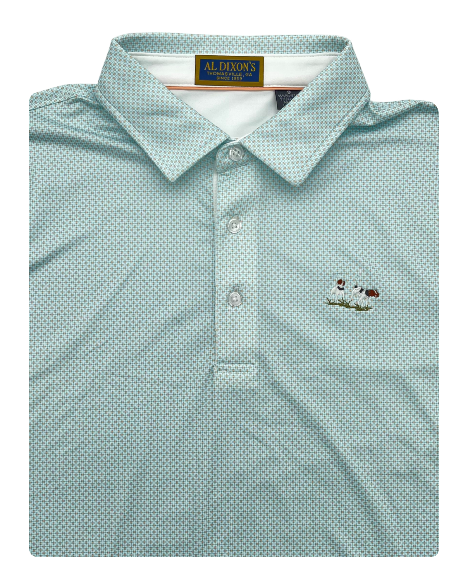 Private Label Performance Polo - Blue Geoprint