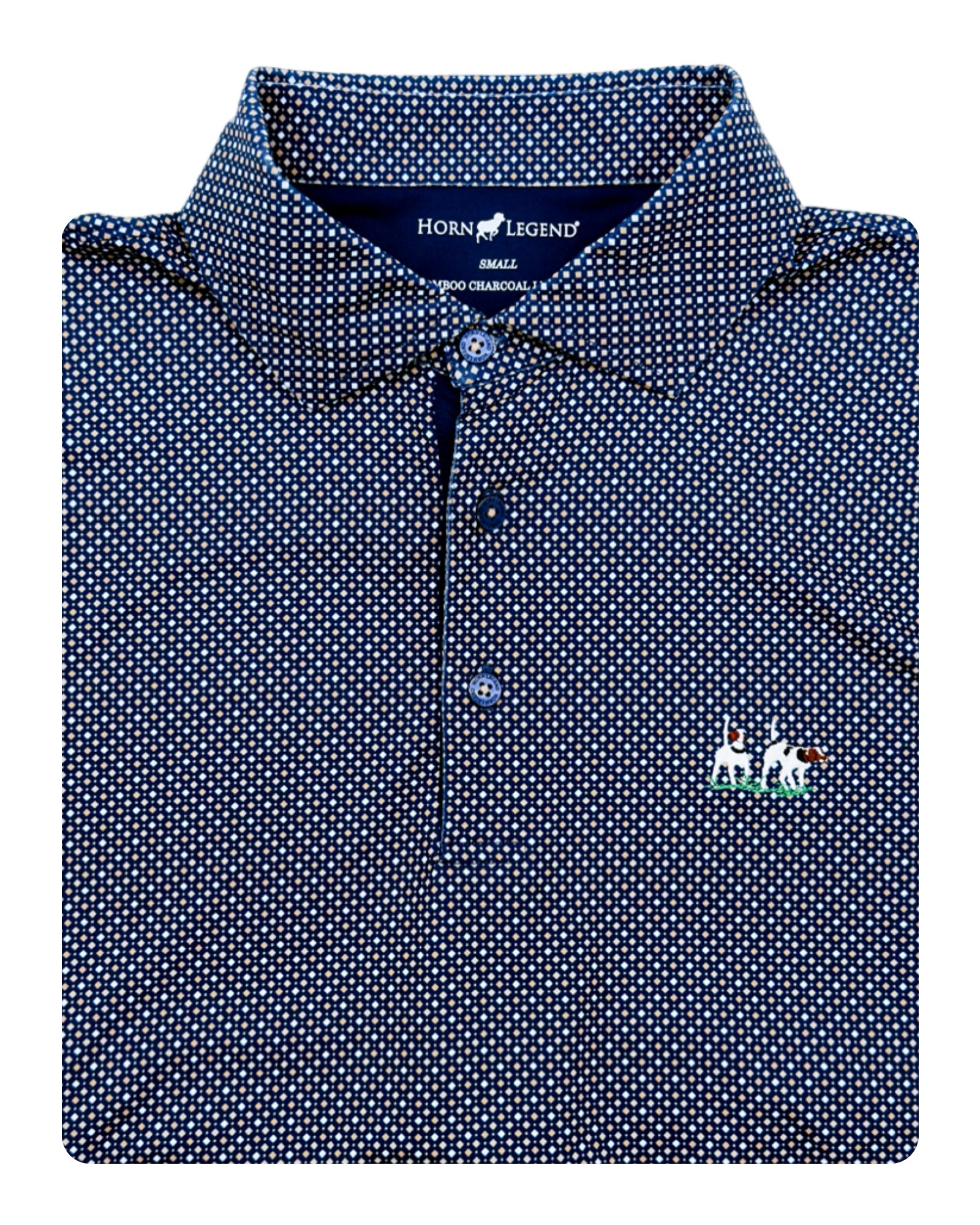 Private Label Performance Polo- Navy/White/Sand
