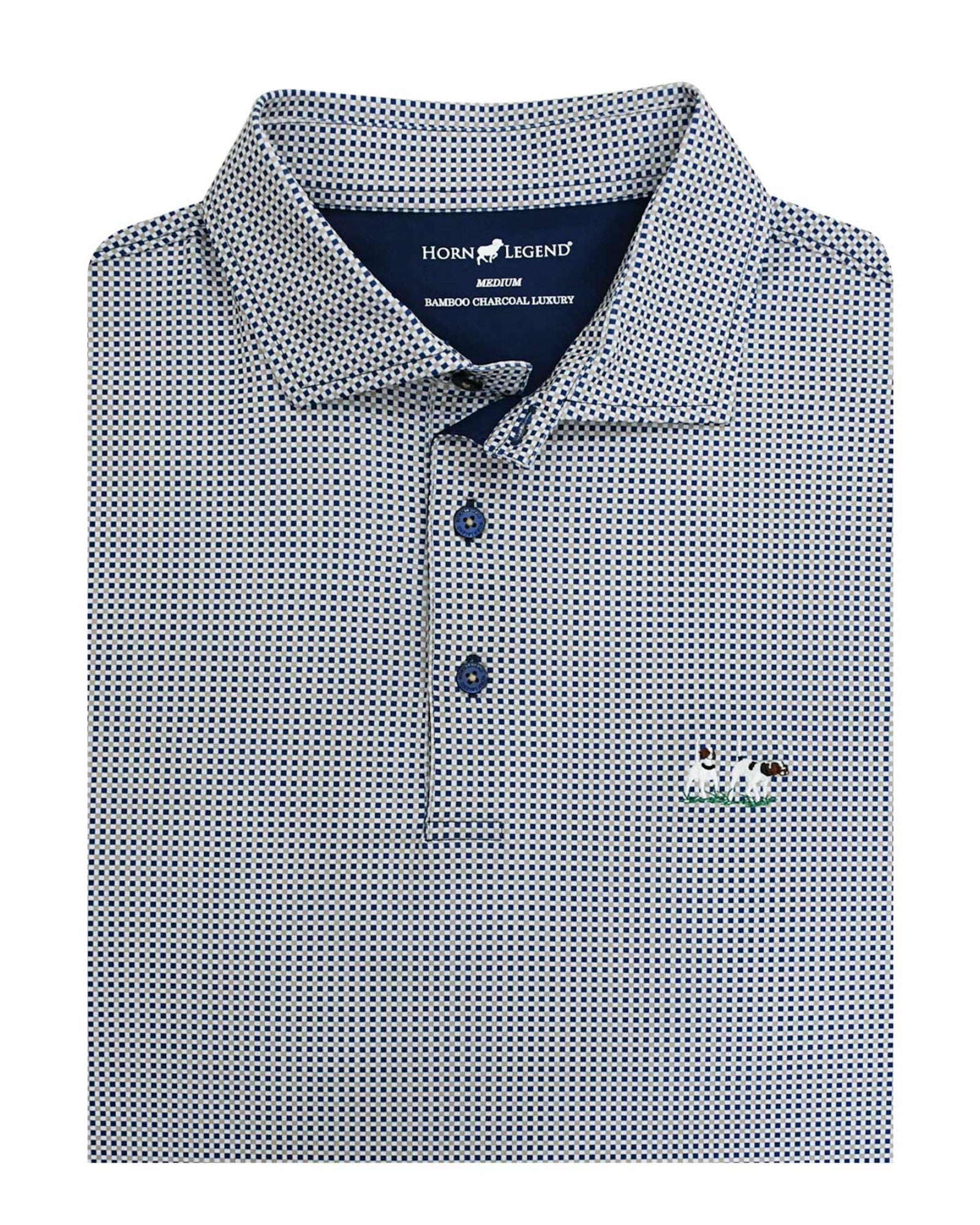 Private Label Performance Polo - Navy/Sand