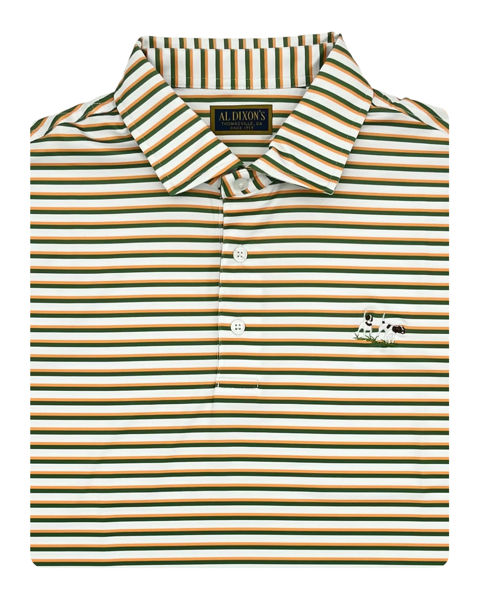 Private Label Performance Polo - Olive & Tangerine