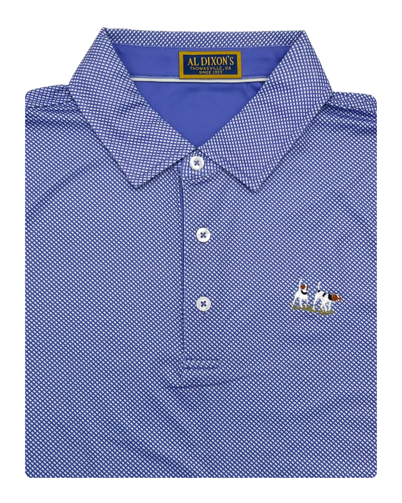 Private Label Performance Polo - Plum Print
