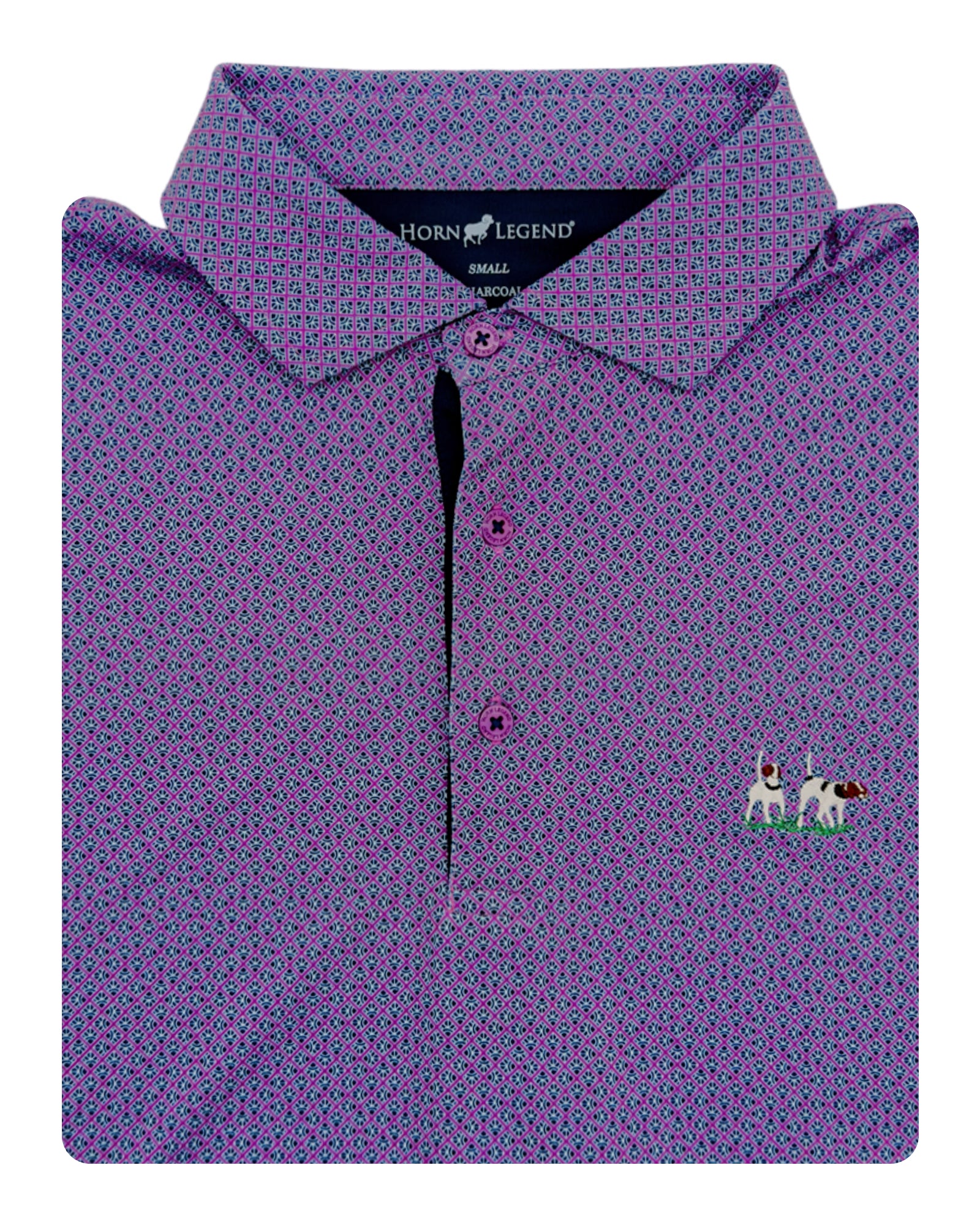 Private Label Performance Polo- Mulberry/Serenity/Navy