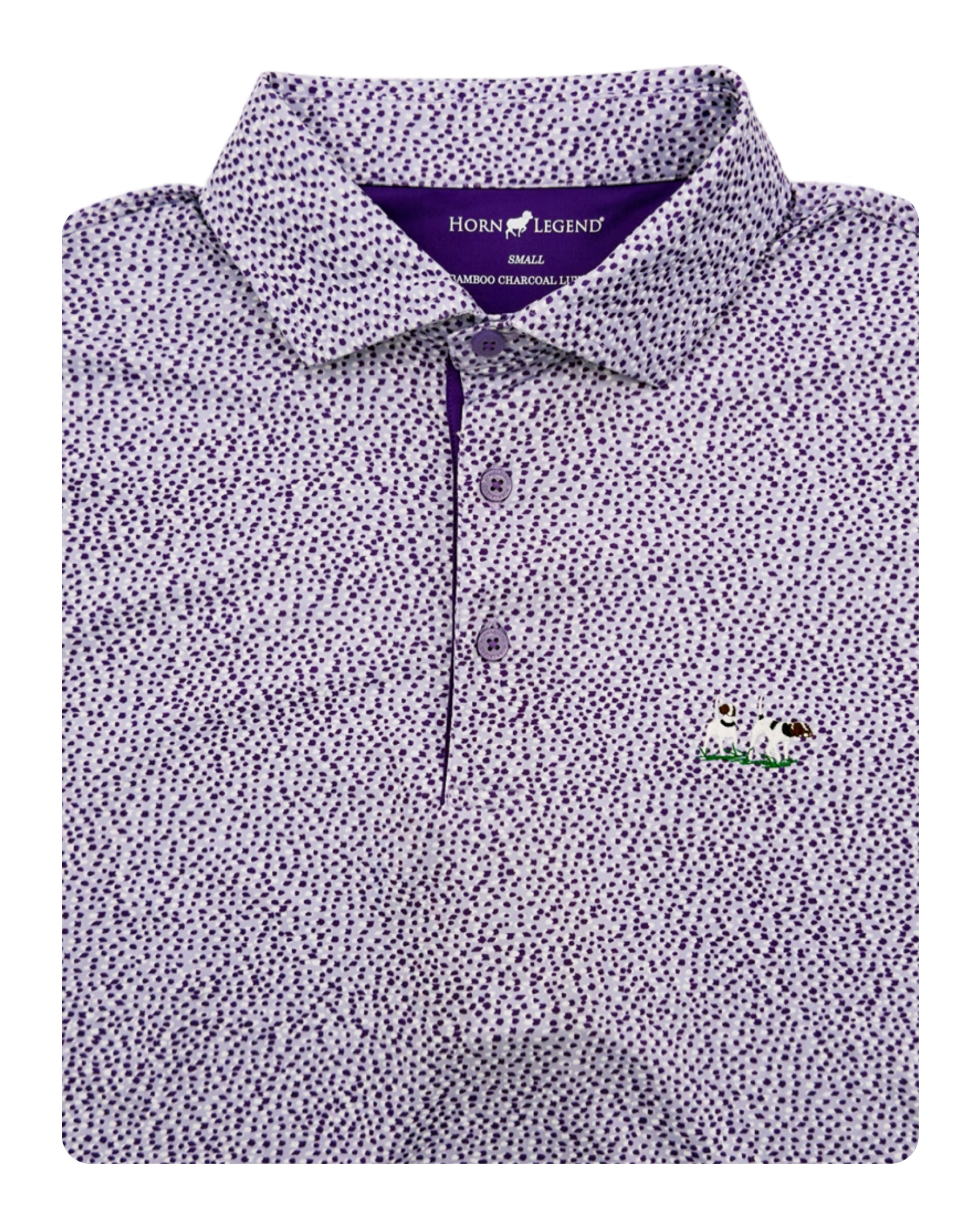 Private Label Performance Polo- Lavender/Purple/White