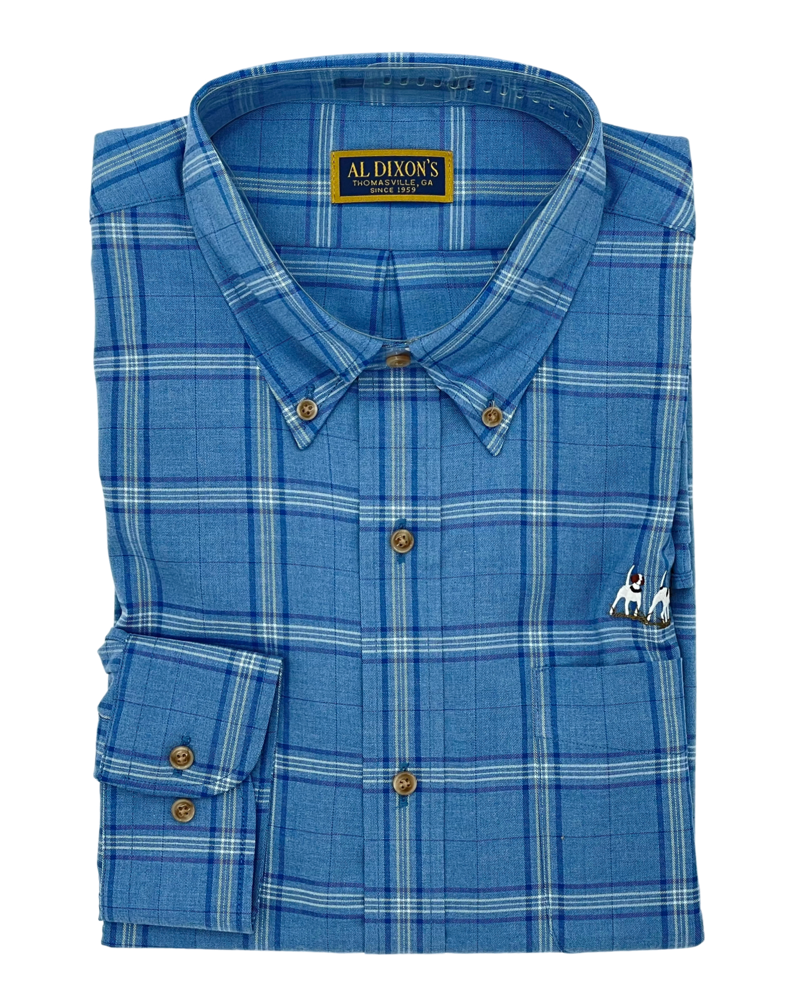 Private Label Button Down - Blueberry Plaid