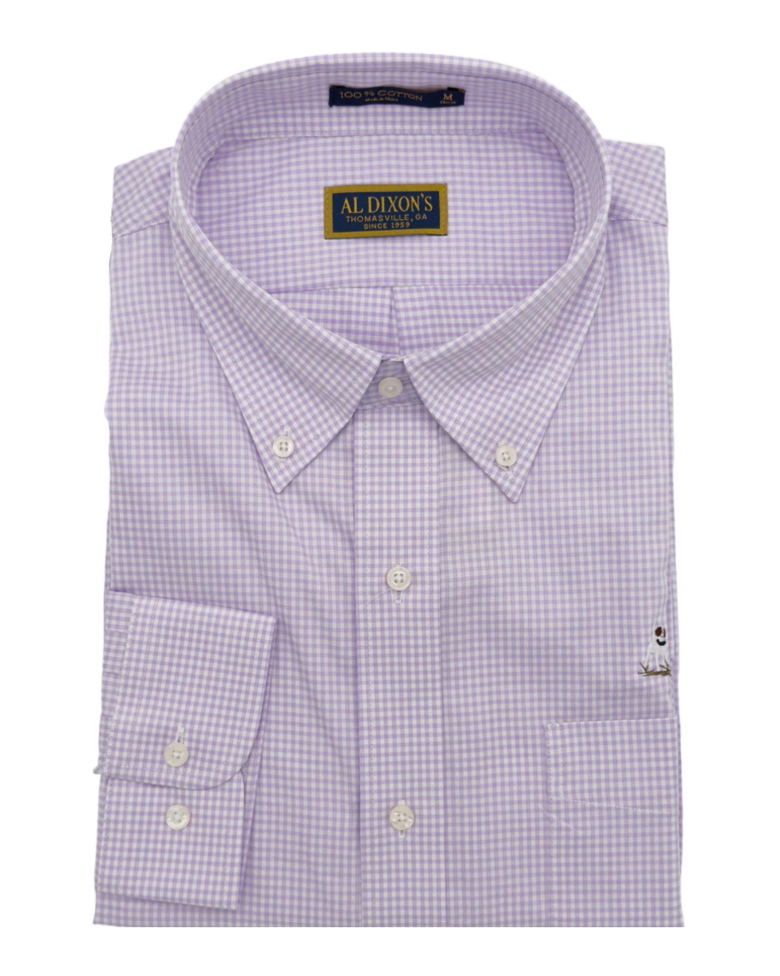 Private Label Sport Shirt - Lavender Gingham