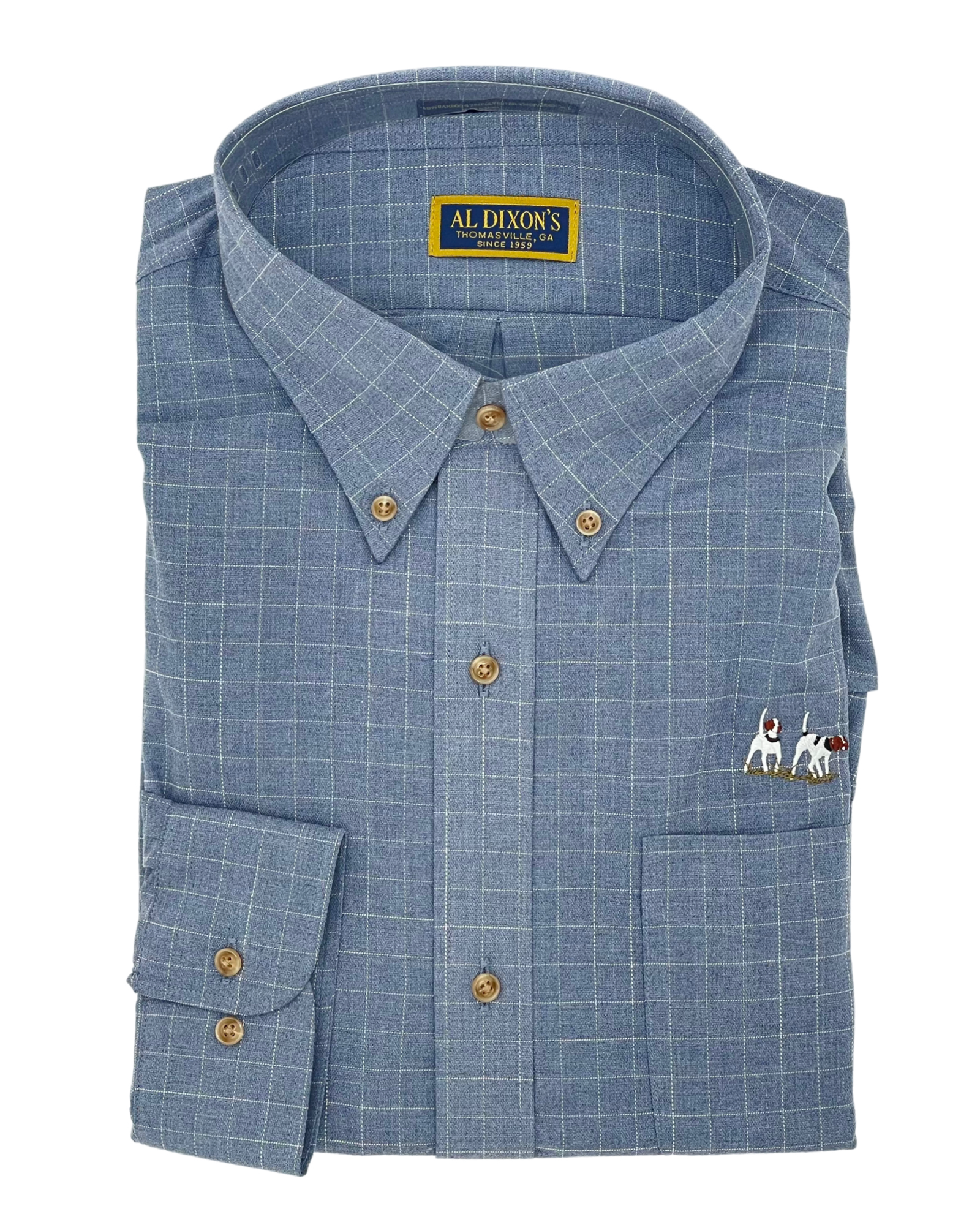 Private Label Button Down - Steel Plaid