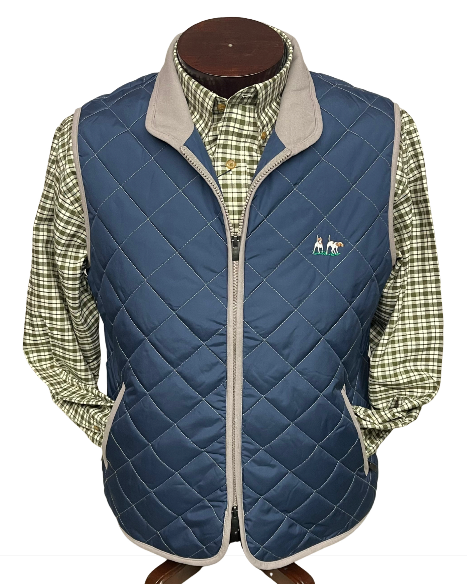 Private Label Quilted Sport Vest - Navy