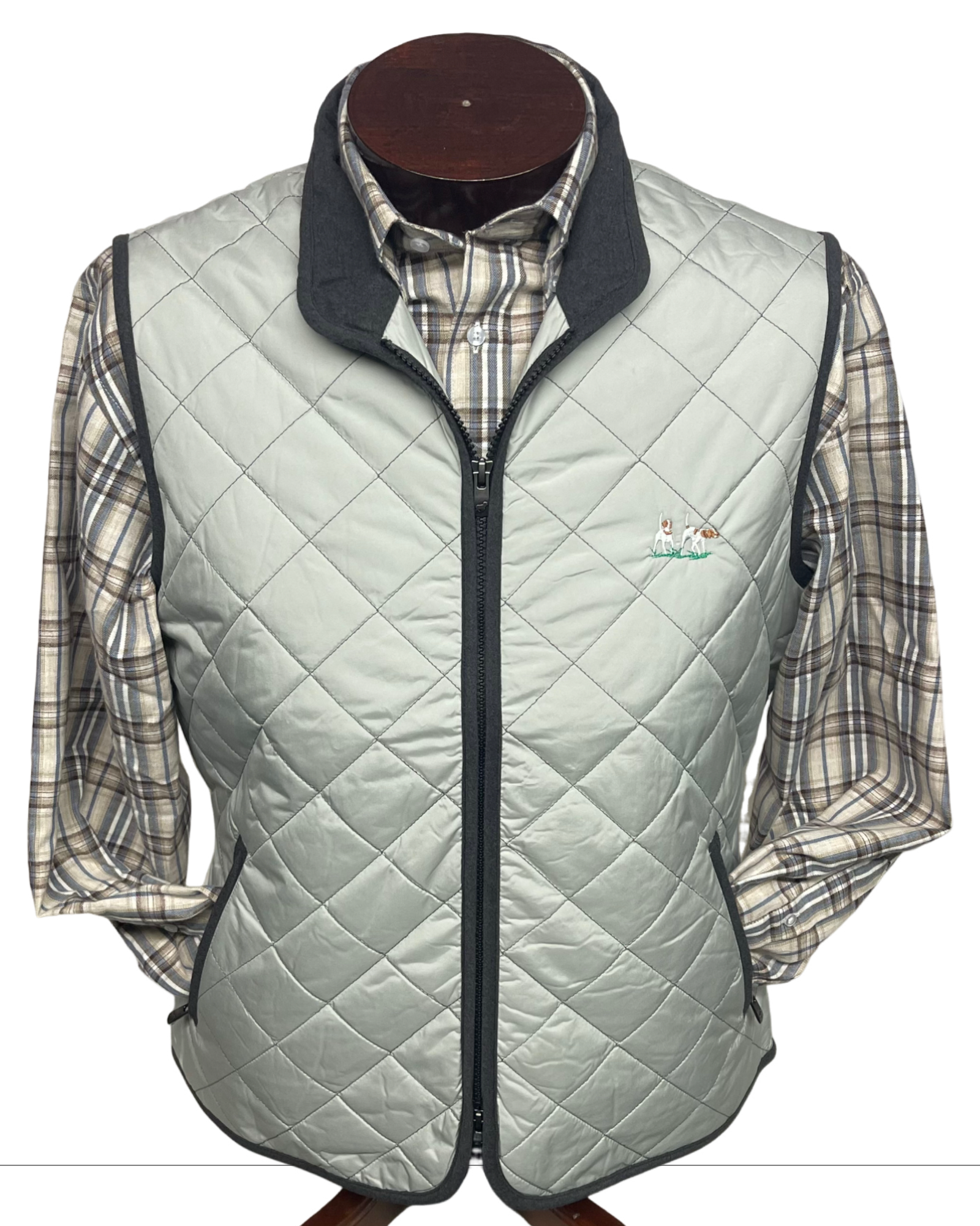 Private Label Quilted Sport Vest - Grey
