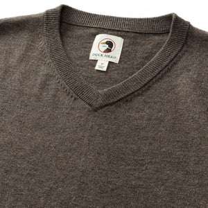 Duck Head V-Neck Sweater- Ash Brown