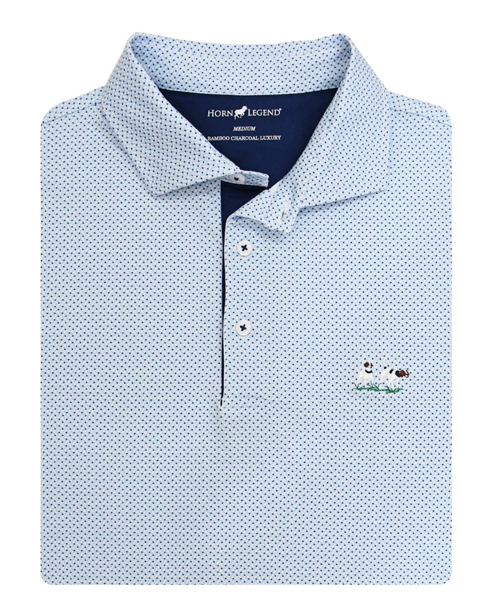 Private Label Performance Polo - Coils - White/Serenity/Navy