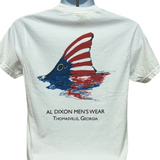 Al Dixon - T-Shirt - Red, White & Blue Red Fish