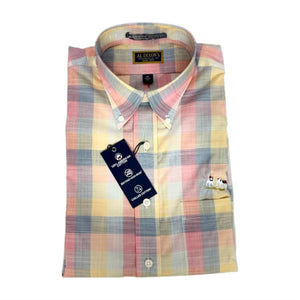 Al Dixon Sport Shirt- Yellow & Coral-Short Sleeve