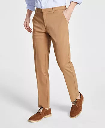 Slacks-Men's Modern-Fit TH Flex Stretch Comfort Solid Performance Pants-Camel