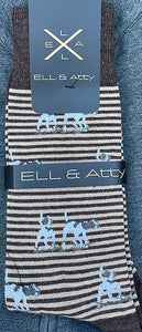 Al Dixon Private Label Dress Socks - Brown - Dog Logo