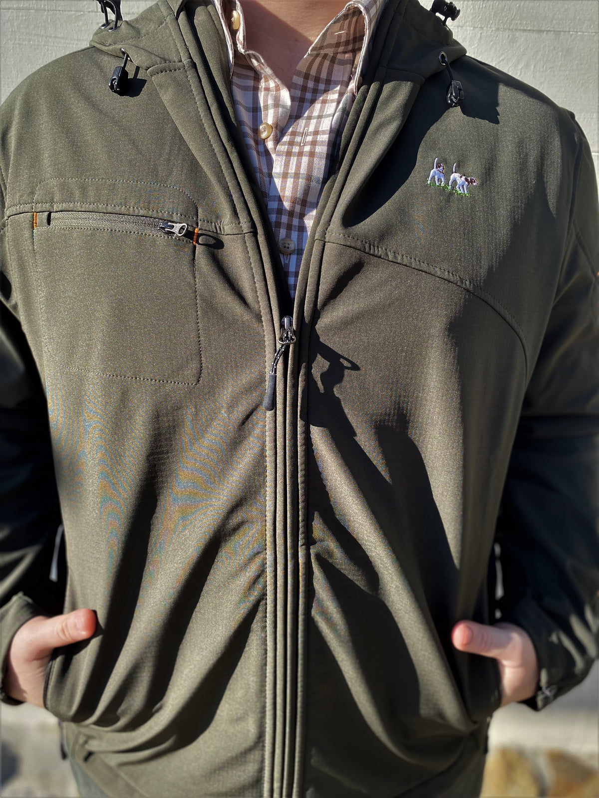 Private Label Weatherproof Soft Shell Jacket - Olive