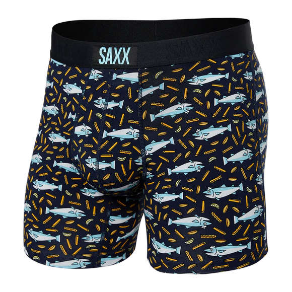 Underwear-Saxx-Vibe Super Soft-Fish and Chips-Navy
