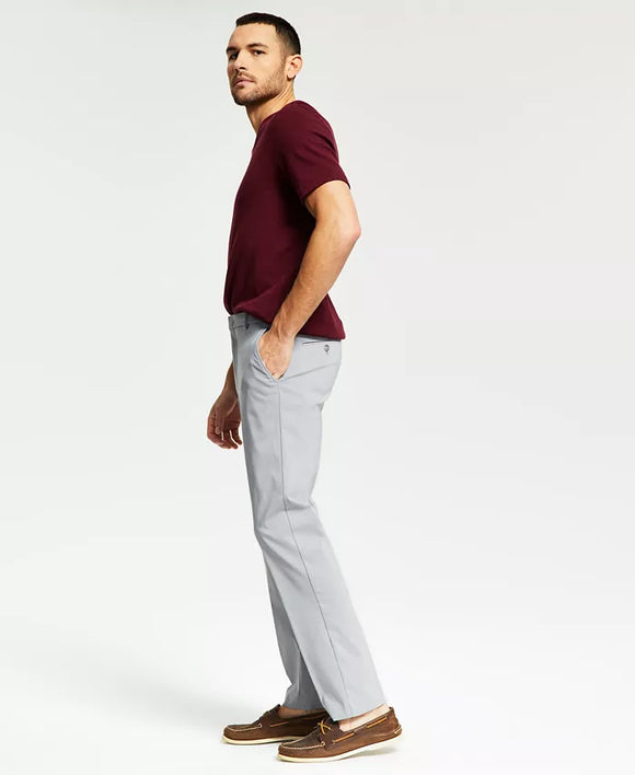 Slacks-Men's Modern-Fit TH Flex Stretch Comfort Solid Performance Pants-Light Grey