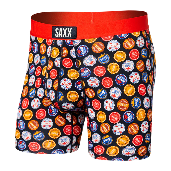 Underwear-Saxx-Ultra Soft Boxer Brief Fly-Beer of The World-Multicolor