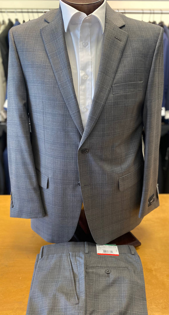 Suit-Eisenberg-Gray Plaid - Classic Fit