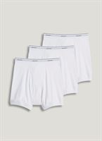 Boxer Briefs-Jockey 100% Cotton Full Rise-White