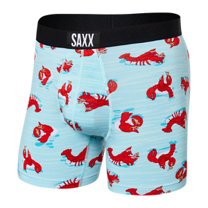 Underwear-Saxx-Ultra Soft Boxer Brief Fly-Lobster Lounger-Aqua