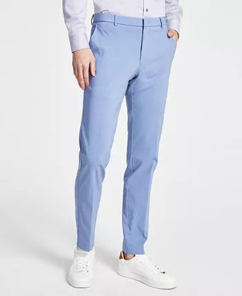 Slacks-Men's Modern-Fit TH Flex Stretch Comfort Solid Performance Pants-Light Blue